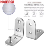 סט 10 יחידות של סוגר זווית חיזוק למדף ב-90°